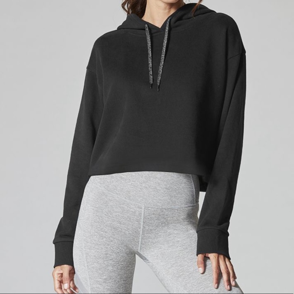 Tavi Noir Semi Cropped Hoodie